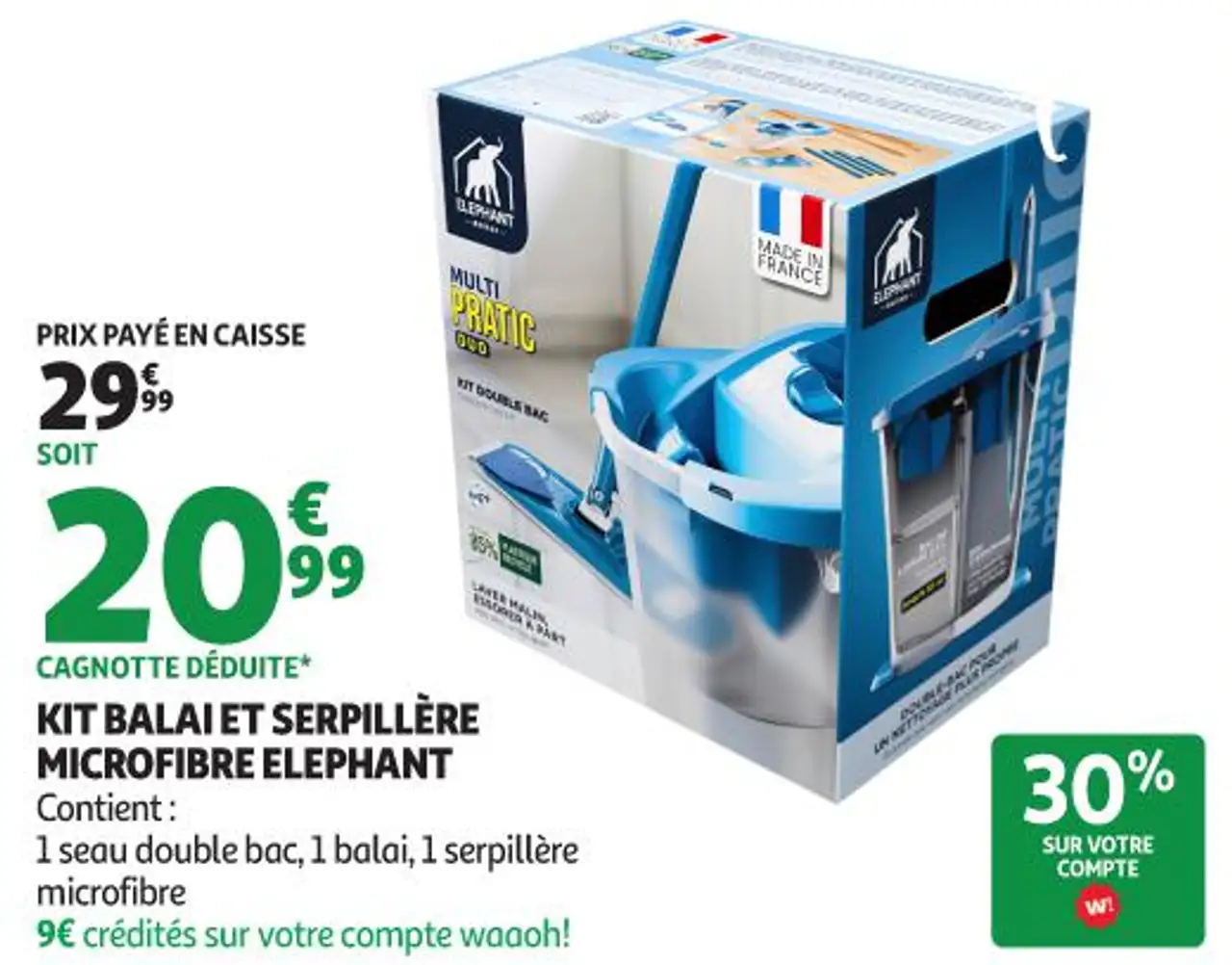 Kit balai et serpillère microfibre Elephant