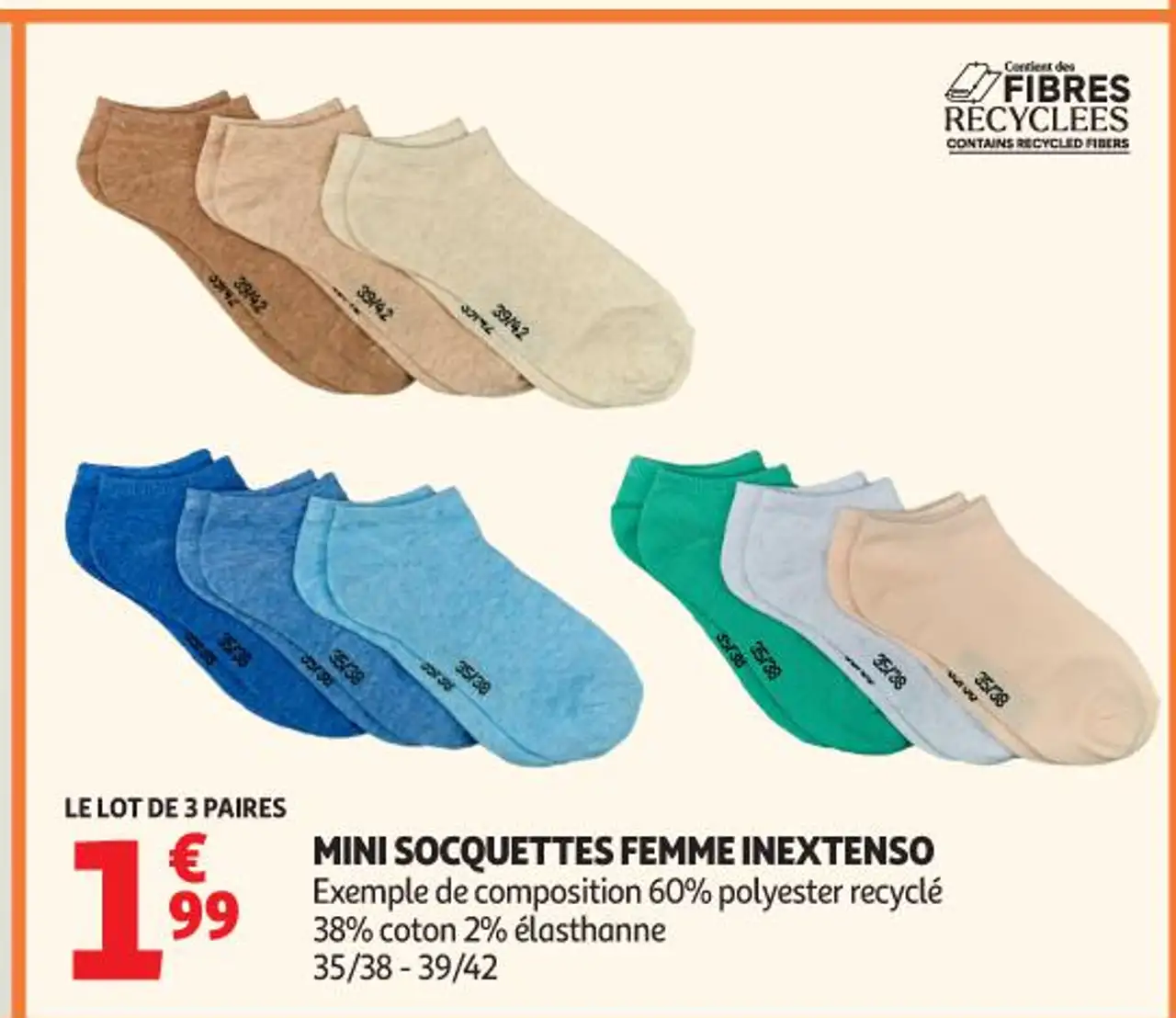 Mini socquettes femme Inextenso