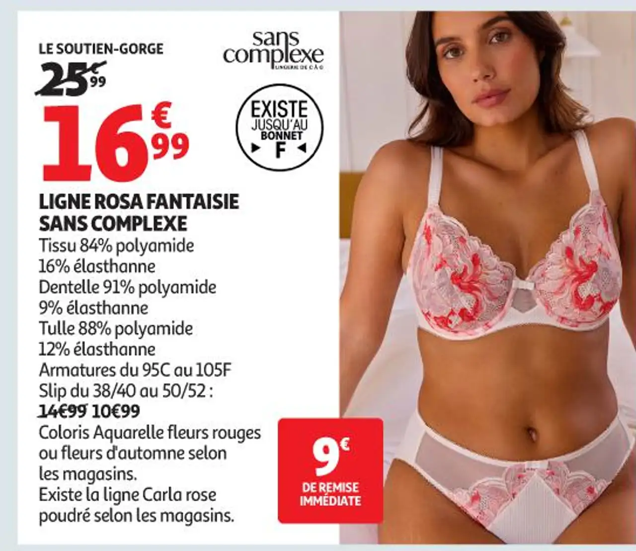 Le soutien-gorge Ligne Rosa Fantaisie Sans Complexe