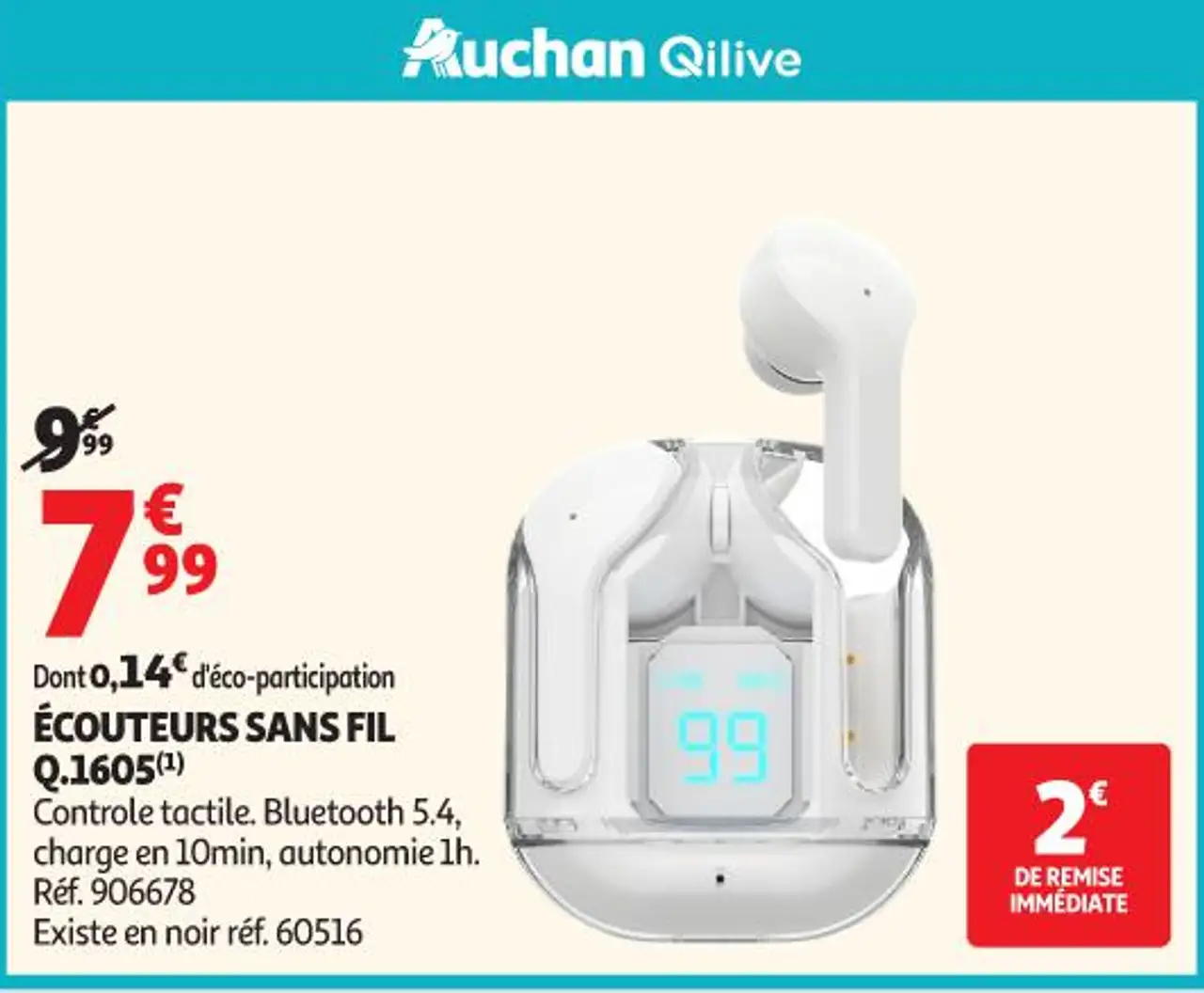 Écouteurs sans fil Qilive Q.1605
