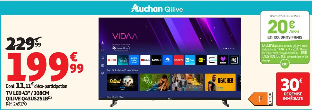 TV LED 43" / 108CM QILIVE Q43US251B