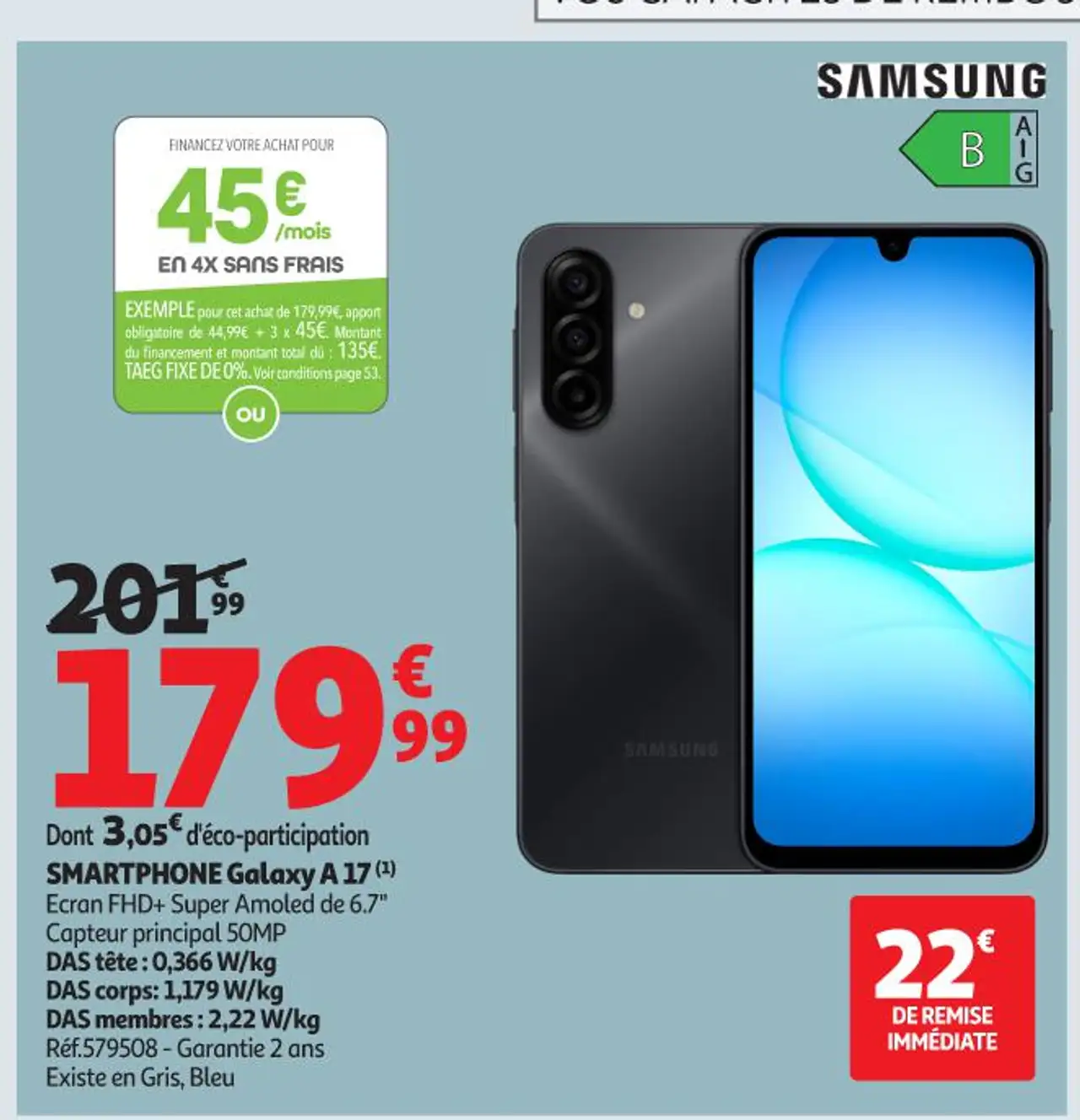 SMARTPHONE SAMSUNG GALAXY A 17