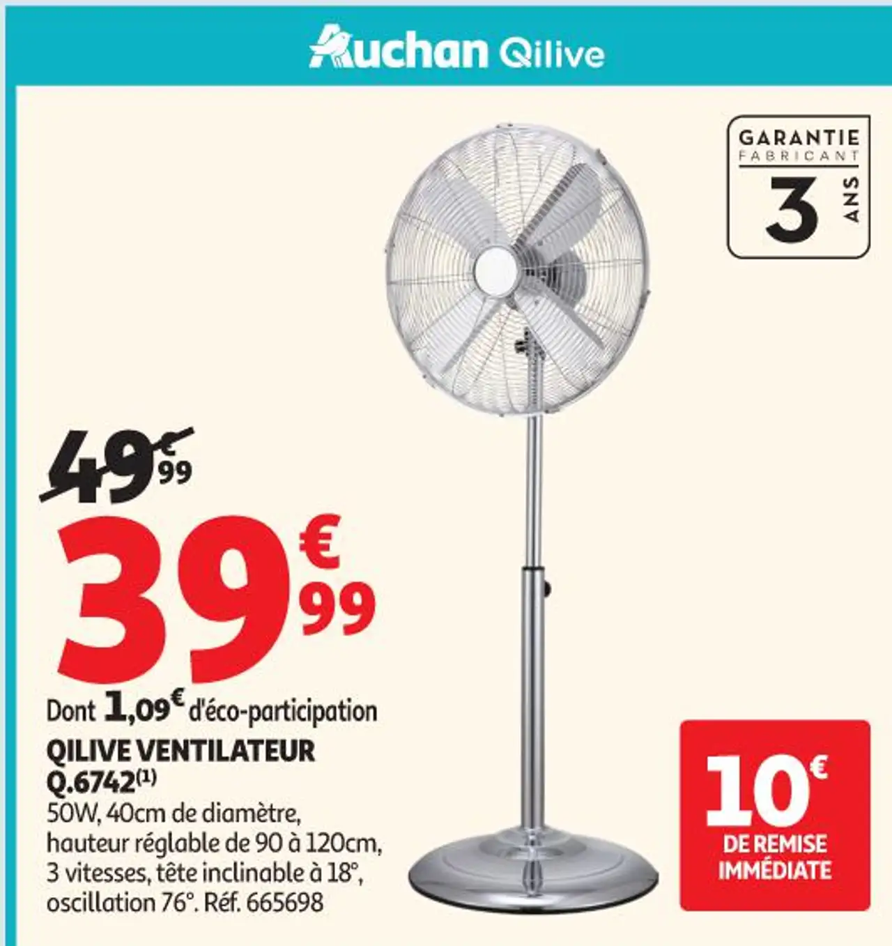 QILIVE VENTILATEUR Q.6742