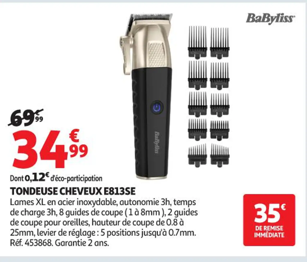 Tondeuse cheveux E813SE Babyliss