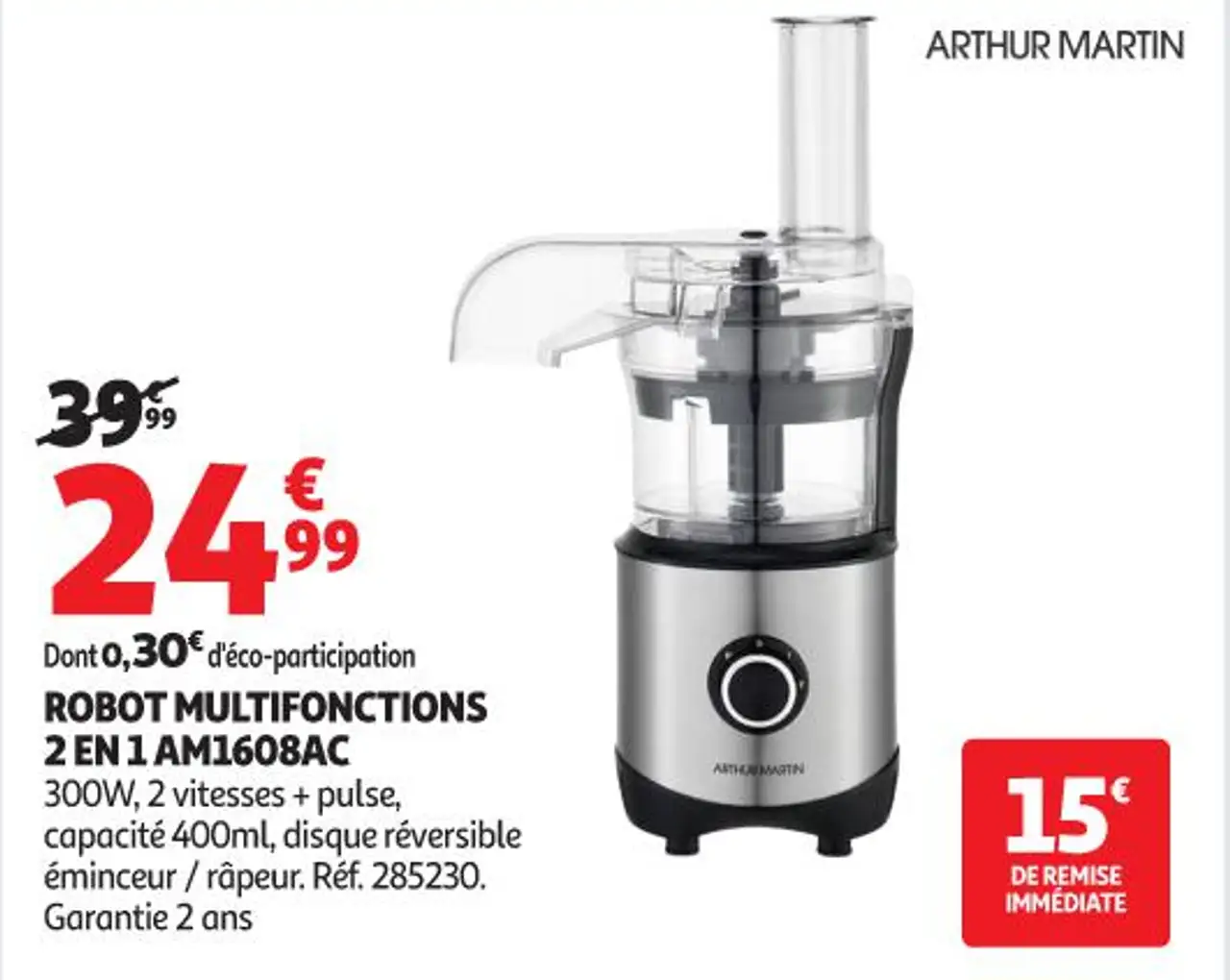 Robot multifonctions 2 en 1 AM1608AC Arthur Martin