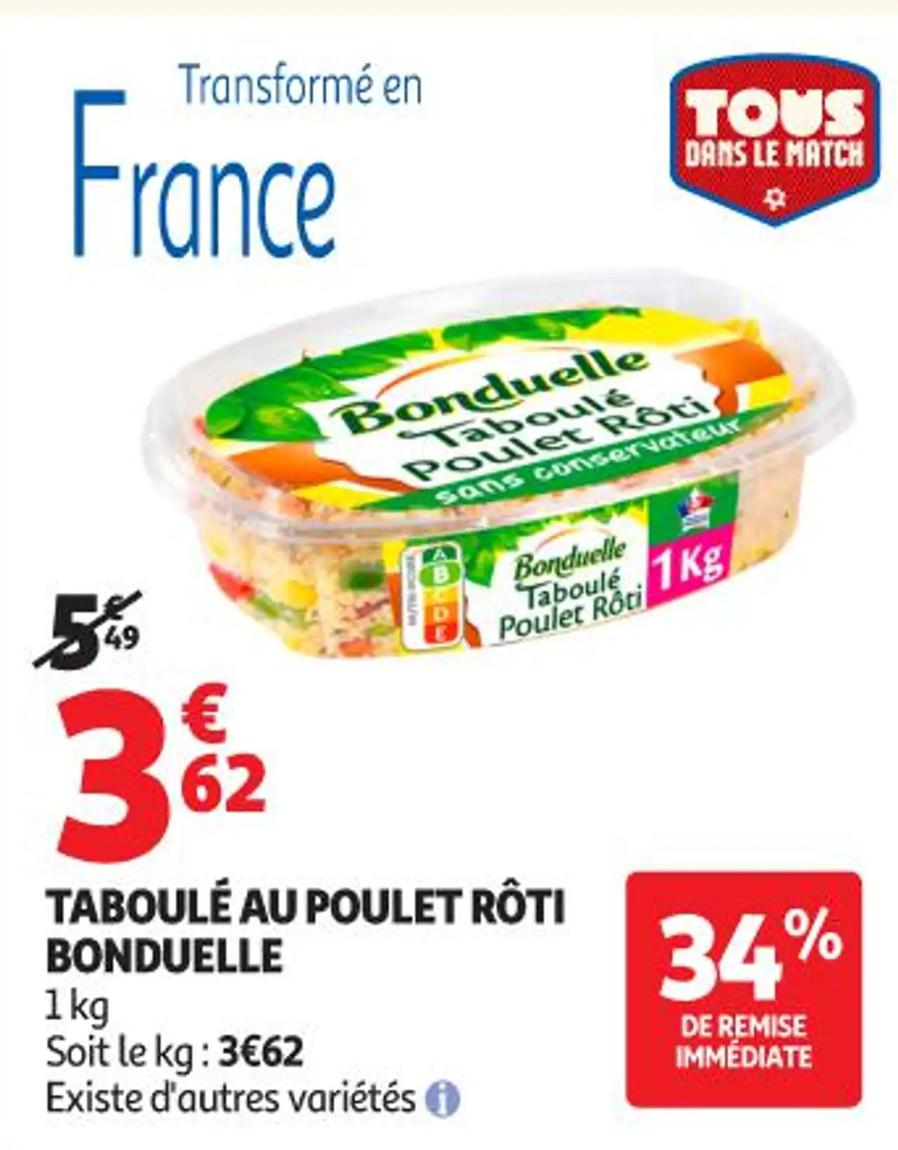Taboulé au poulet rôti Bonduelle