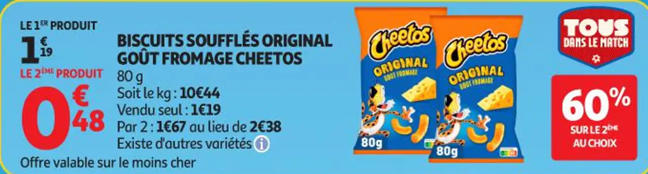 Biscuits soufflés original goût fromage Cheetos