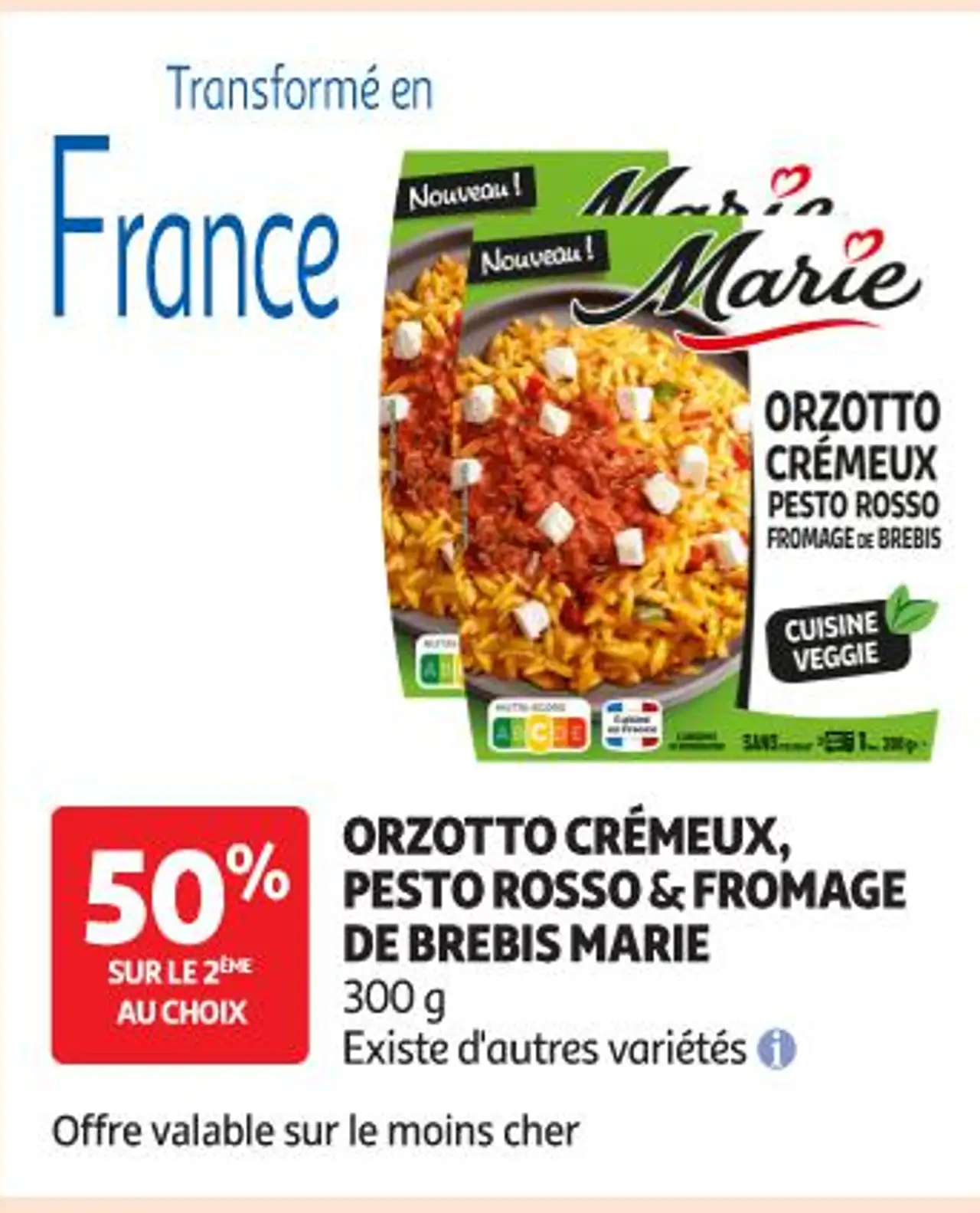 Orzotto crémeux pesto rosso & fromage de brebis Marie