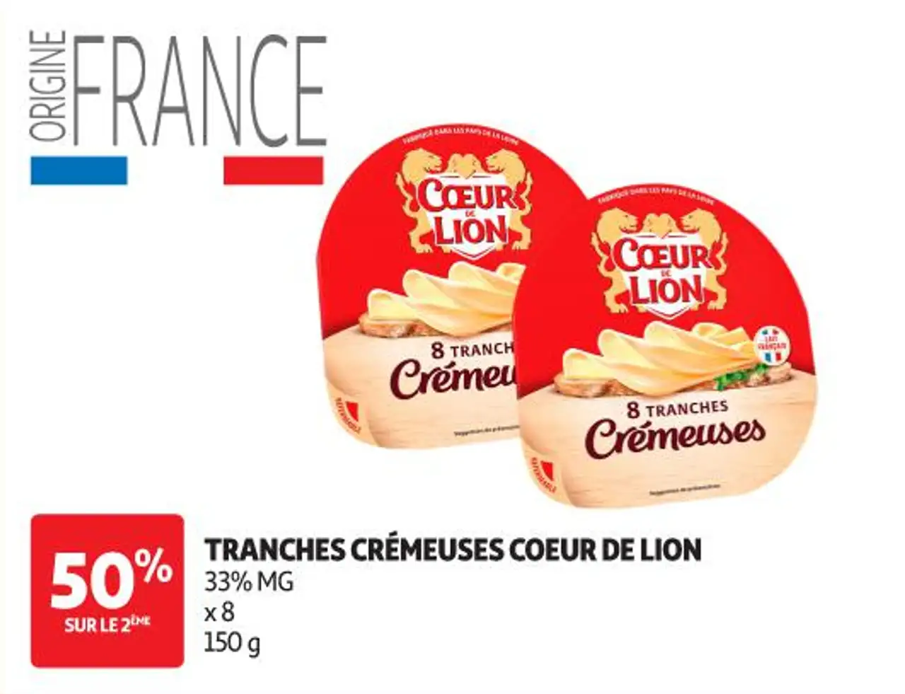 Tranches crémeuses Coeur de Lion