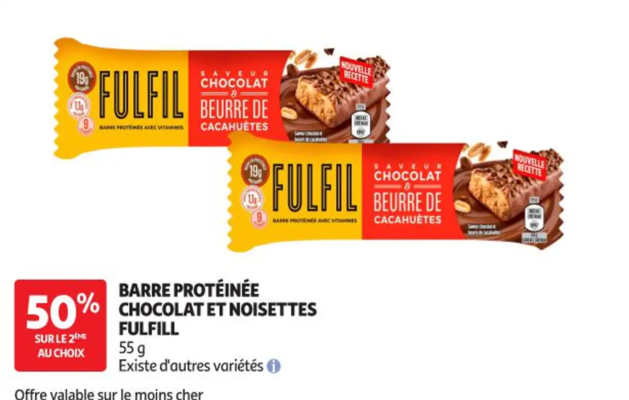 Barre Protéinée Chocolat et Noisettes Fulfill