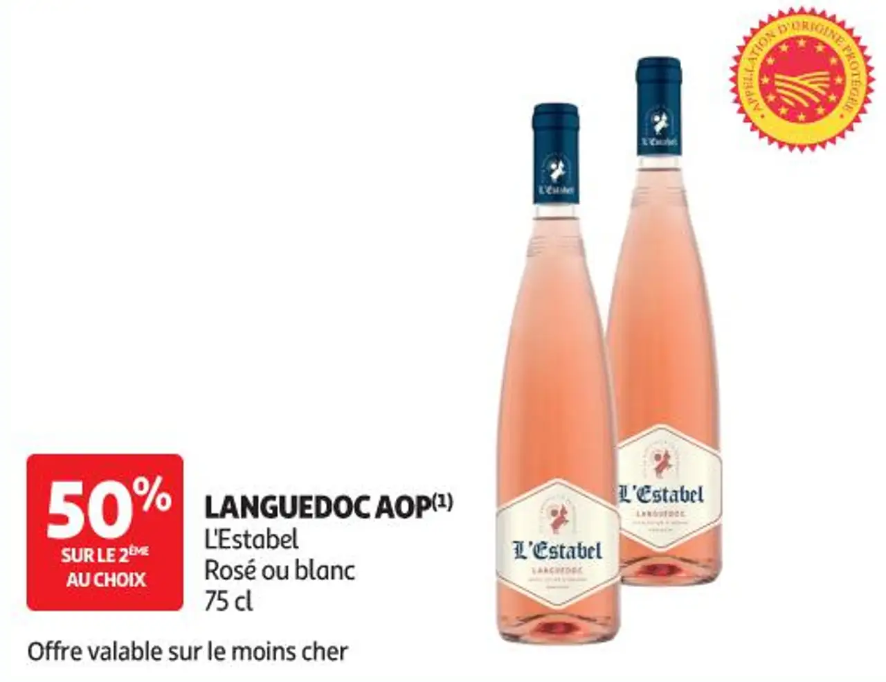 Languedoc AOP Rosé ou Blanc L'Estabel