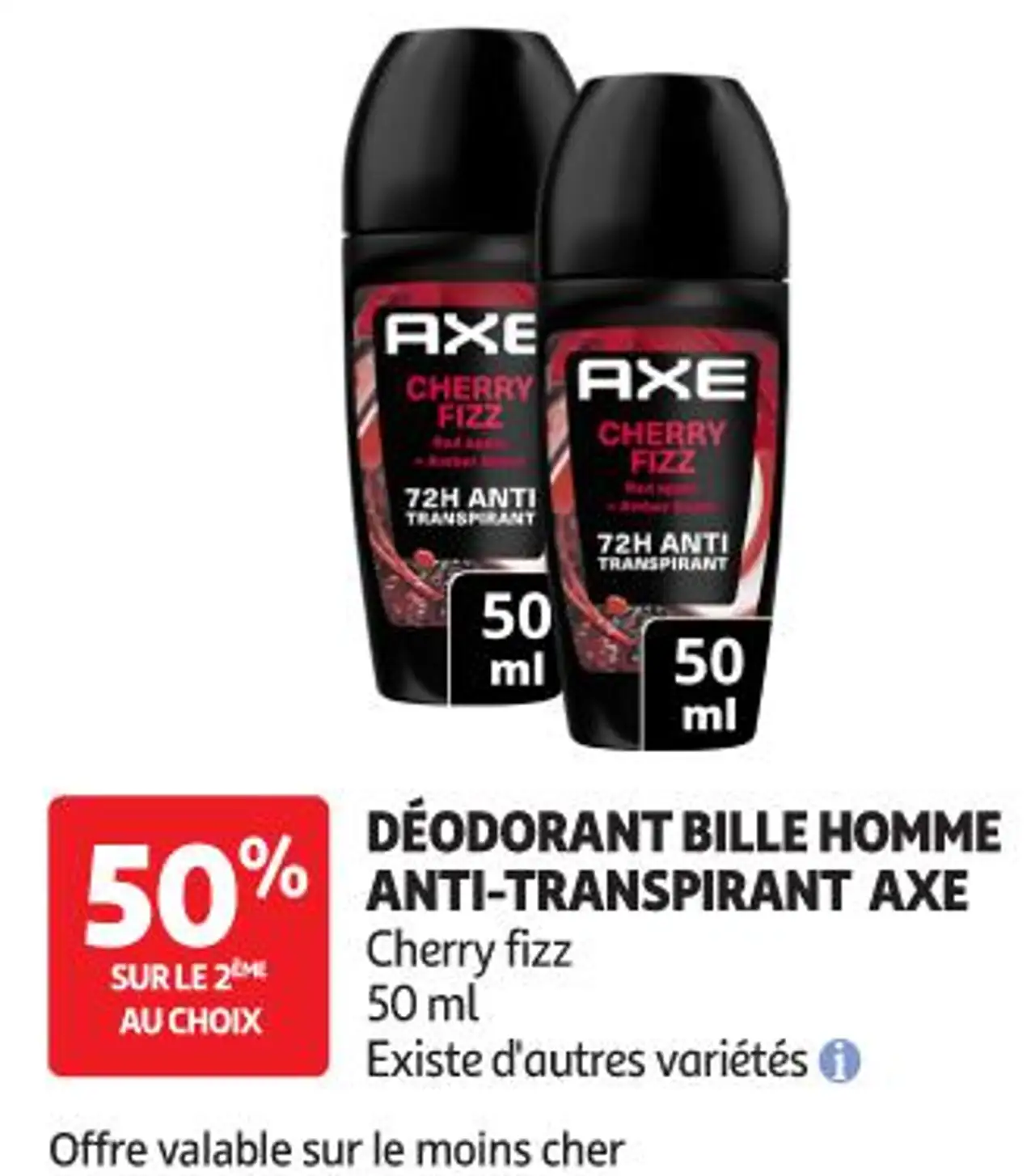 Déodorant bille homme anti-transpirant Axe Cherry fizz