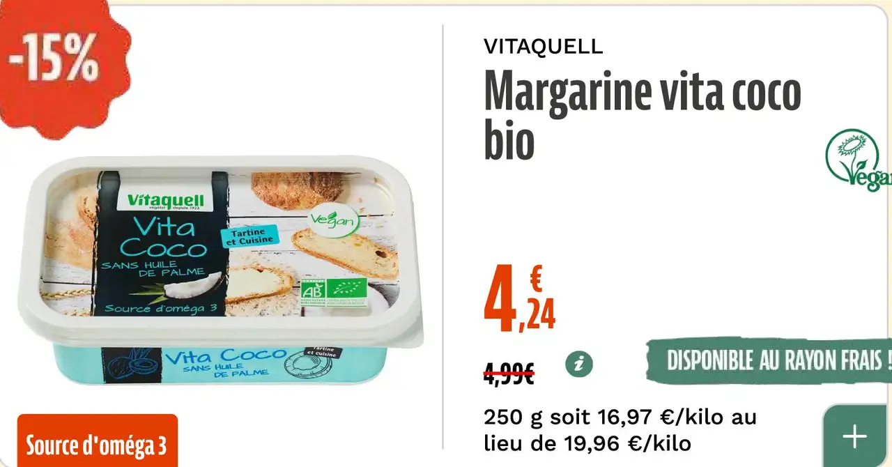 VITAQUELL Margarine vita coco bio