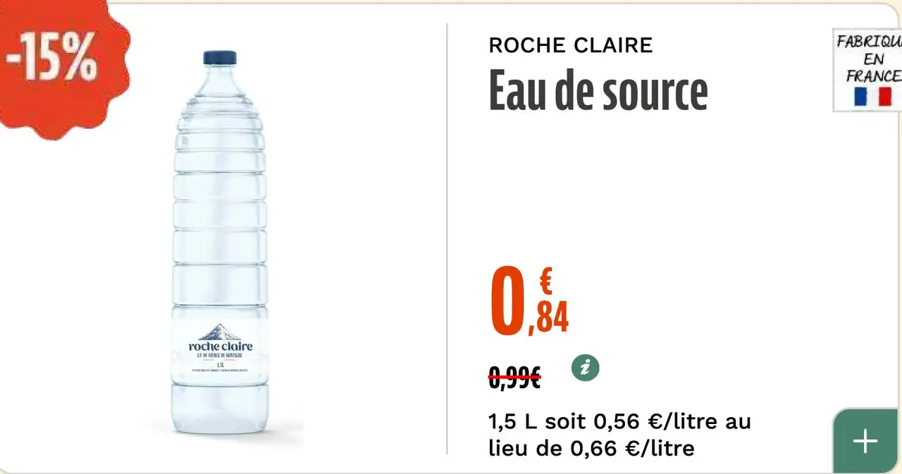 ROCHE CLAIRE Eau de source