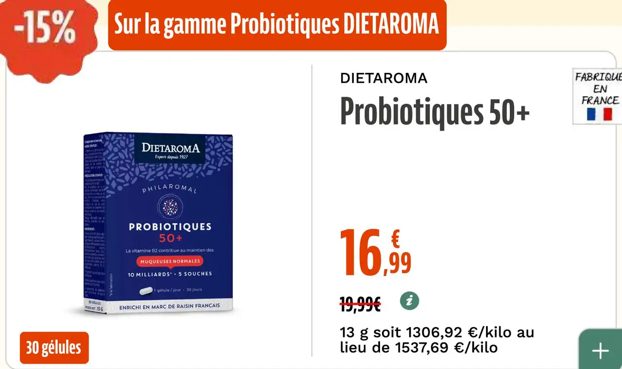 DIETAROMA Probiotiques 50+