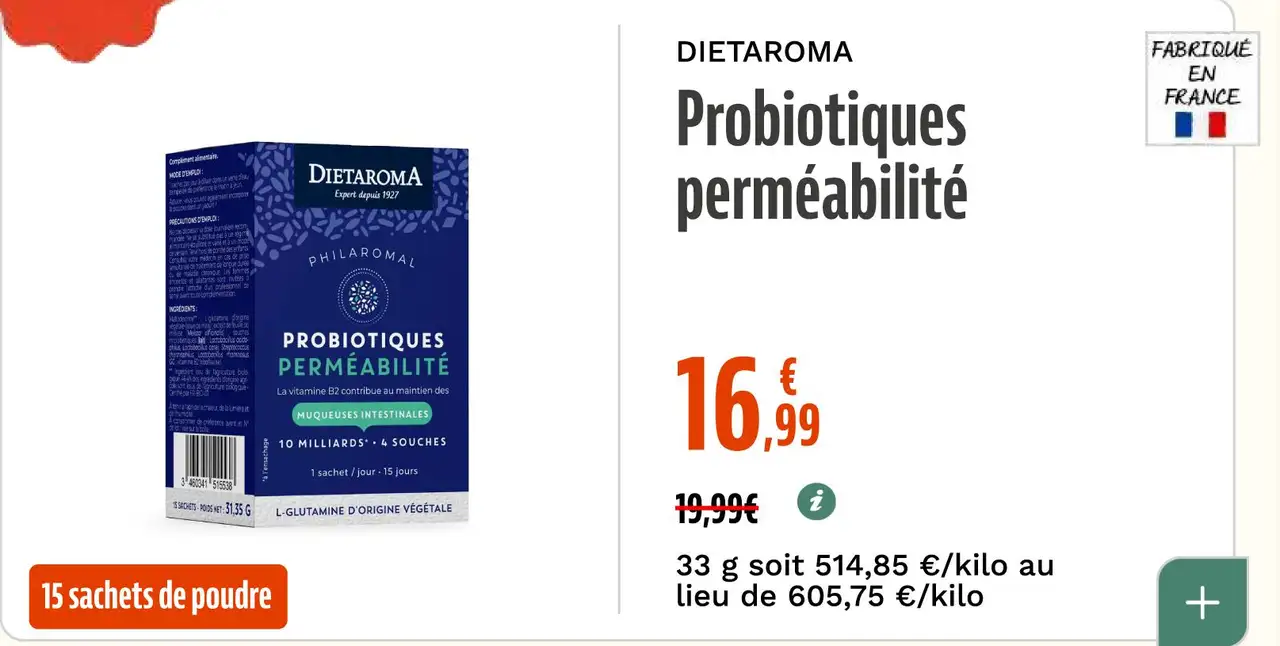 DIETAROMA Probiotiques perméabilité