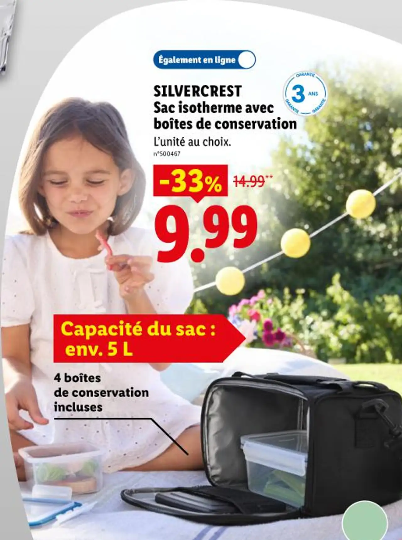 SILVERCREST Sac isotherme avec boîtes de conservation