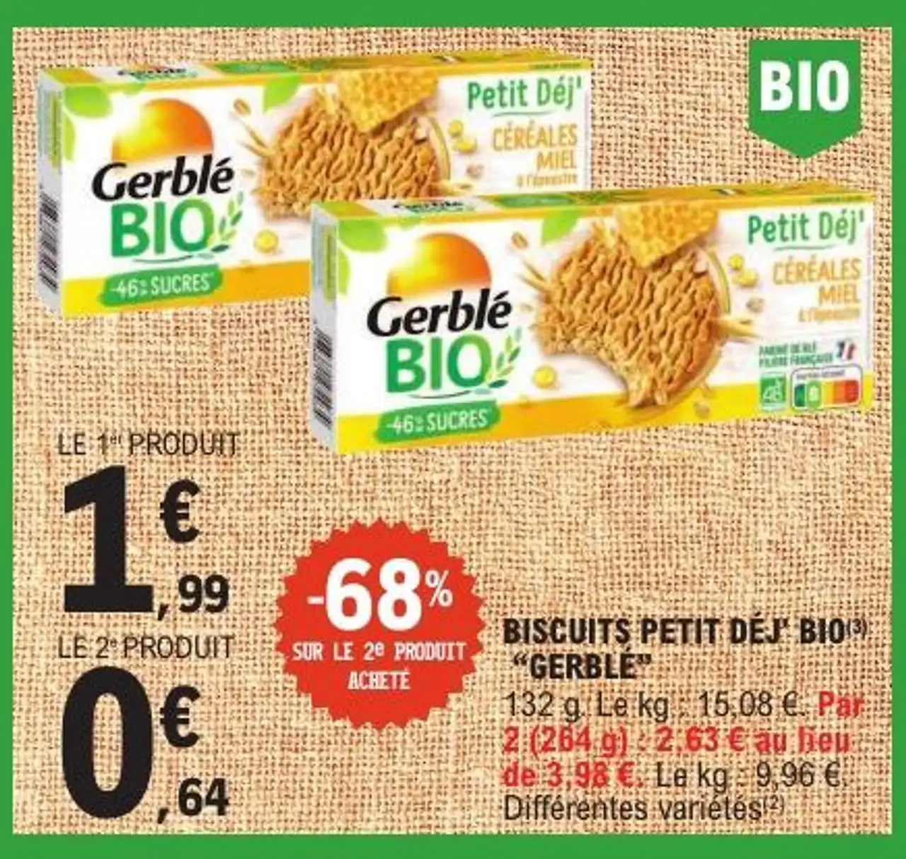 Biscuits Petit Déj' Bio "Gerblé"