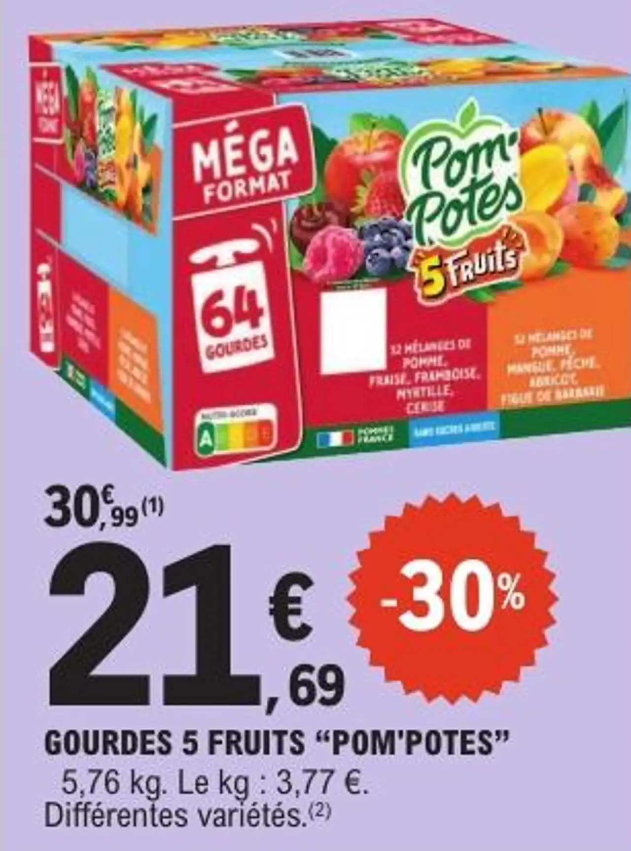Gourdes 5 fruits "Pom'Potes"