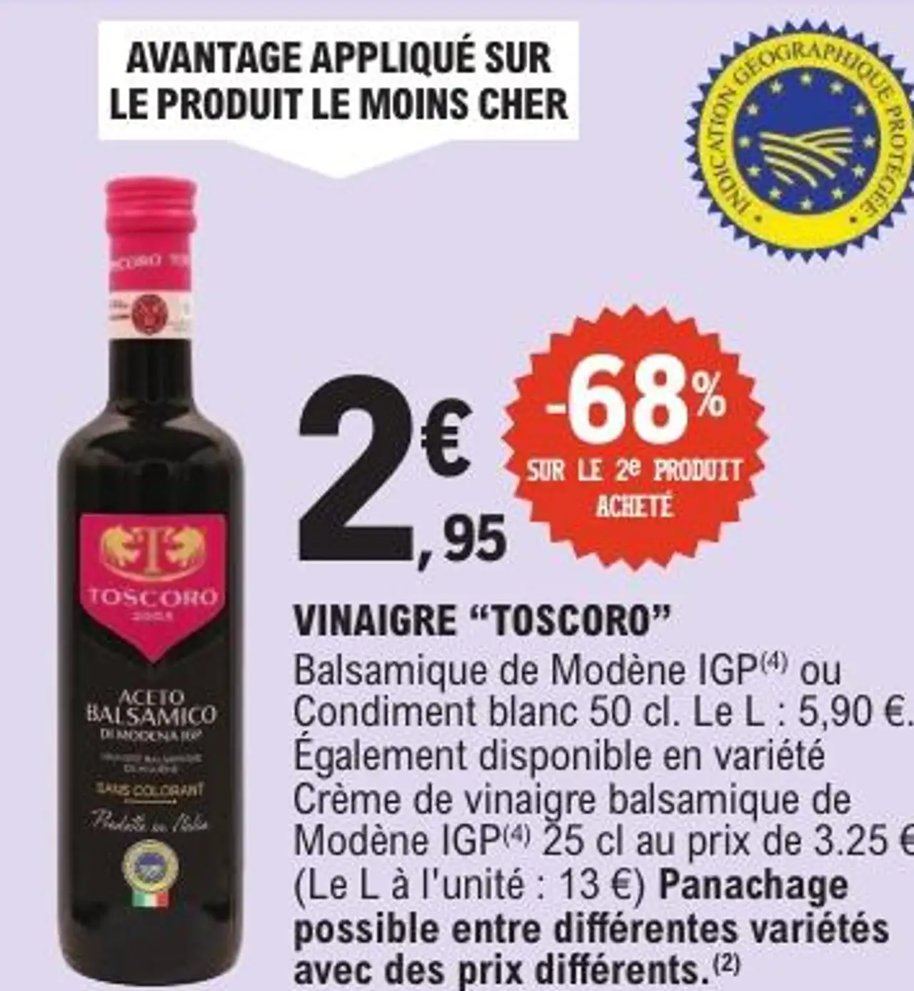 Vinaigre "Toscoro" Balsamique de Modène IGP
