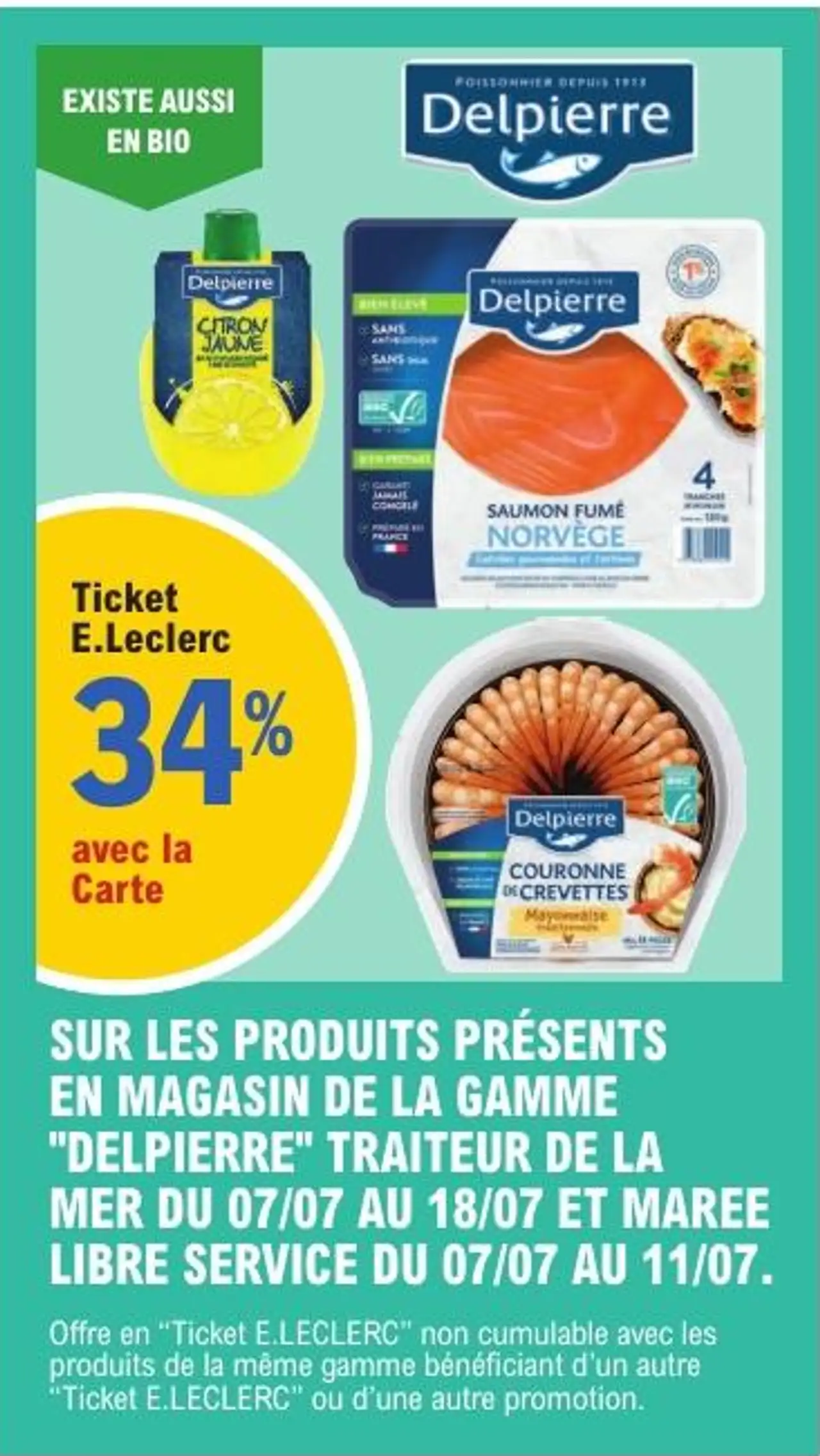 Gamme "DELPIERRE" Traiteur de la mer / Marée libre service
