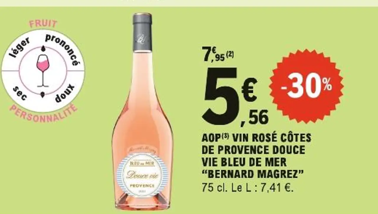 AOP VIN ROSÉ CÔTES DE PROVENCE DOUCE VIE BLEU DE MER "BERNARD MAGREZ"