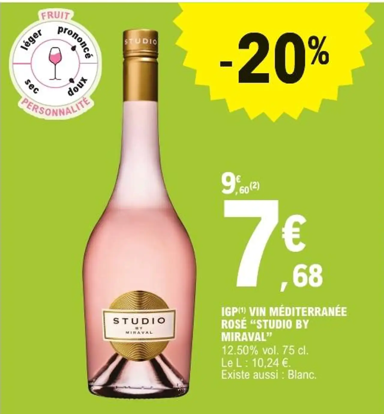 IGP VIN MÉDITERRANÉE ROSÉ "STUDIO BY MIRAVAL"
