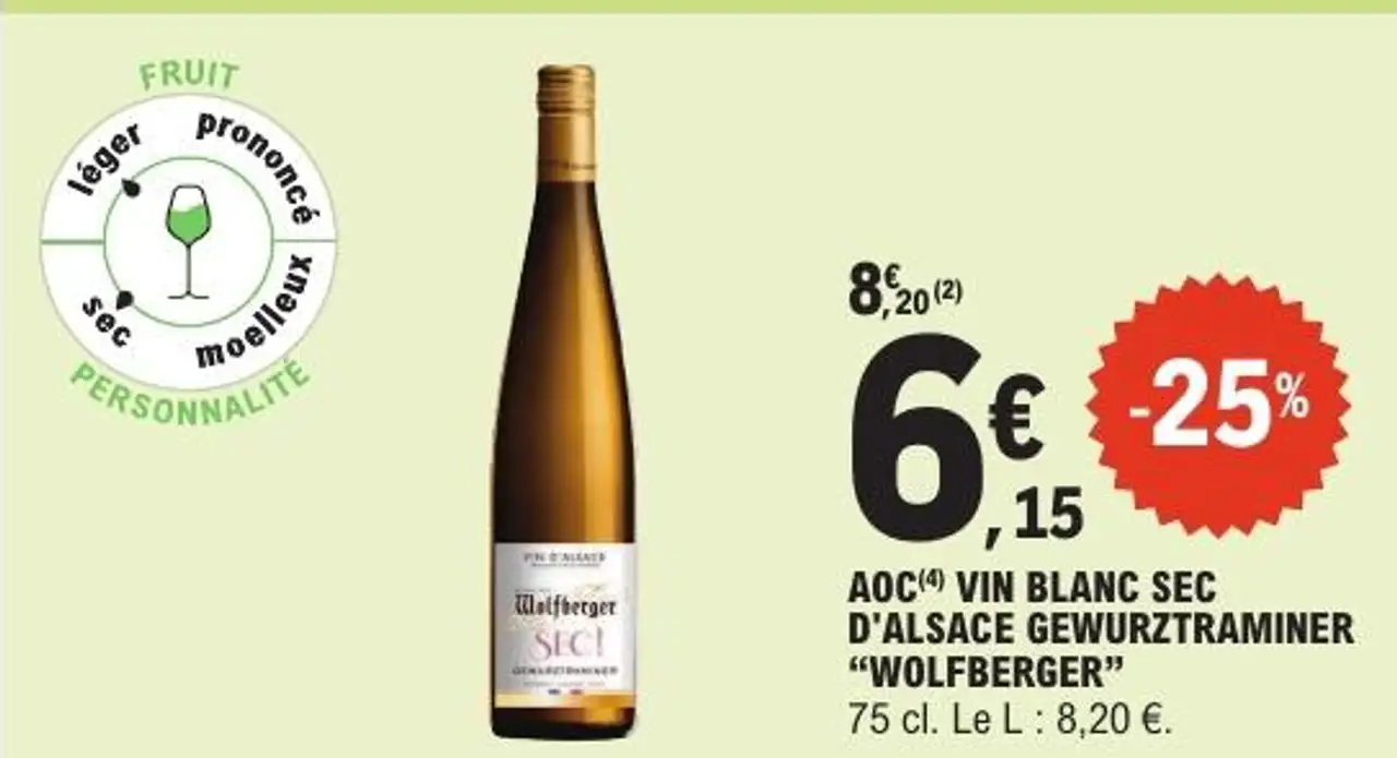 AOC Vin Blanc Sec d'Alsace Gewurztraminer Wolfberger