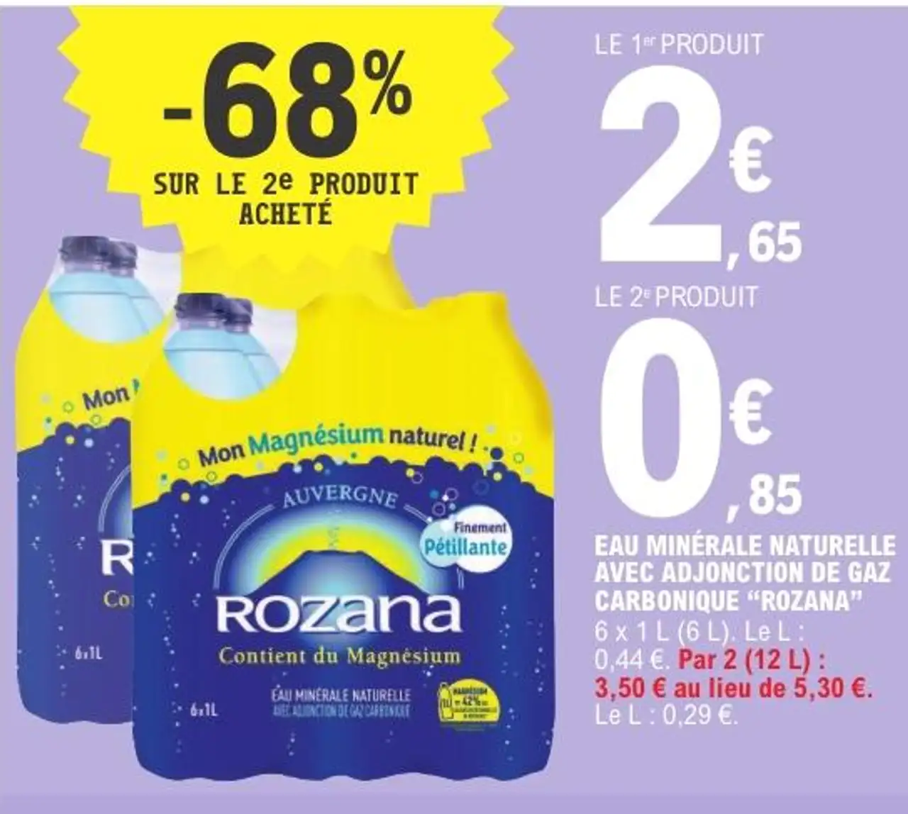 EAU MINÉRALE NATURELLE AVEC ADJONCTION DE GAZ CARBONIQUE "ROZANA"
