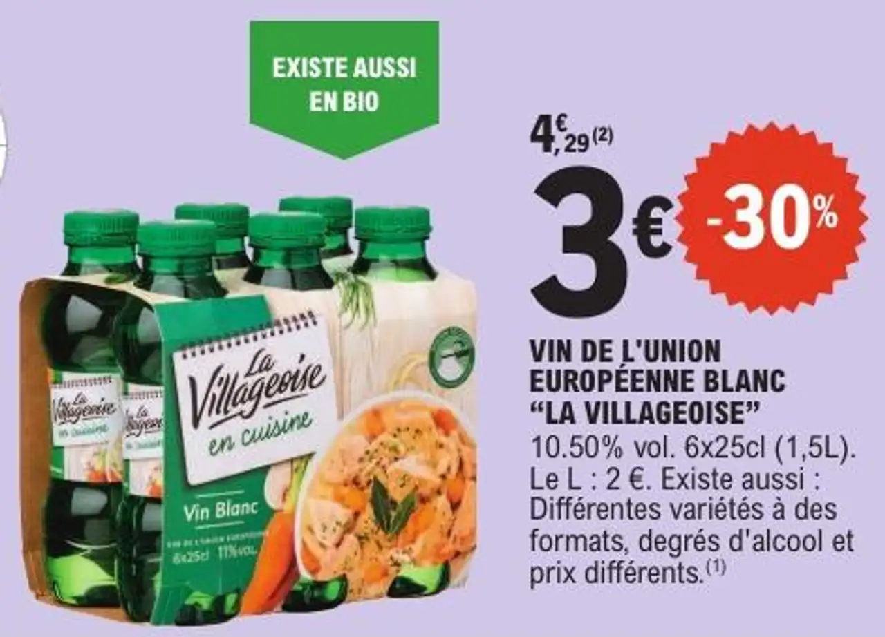 VIN DE L'UNION EUROPÉENNE BLANC "LA VILLAGEOISE"