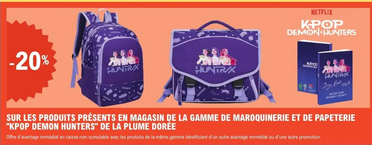 Gamme de maroquinerie et de papeterie Kpop Demon Hunters La Plume Dorée