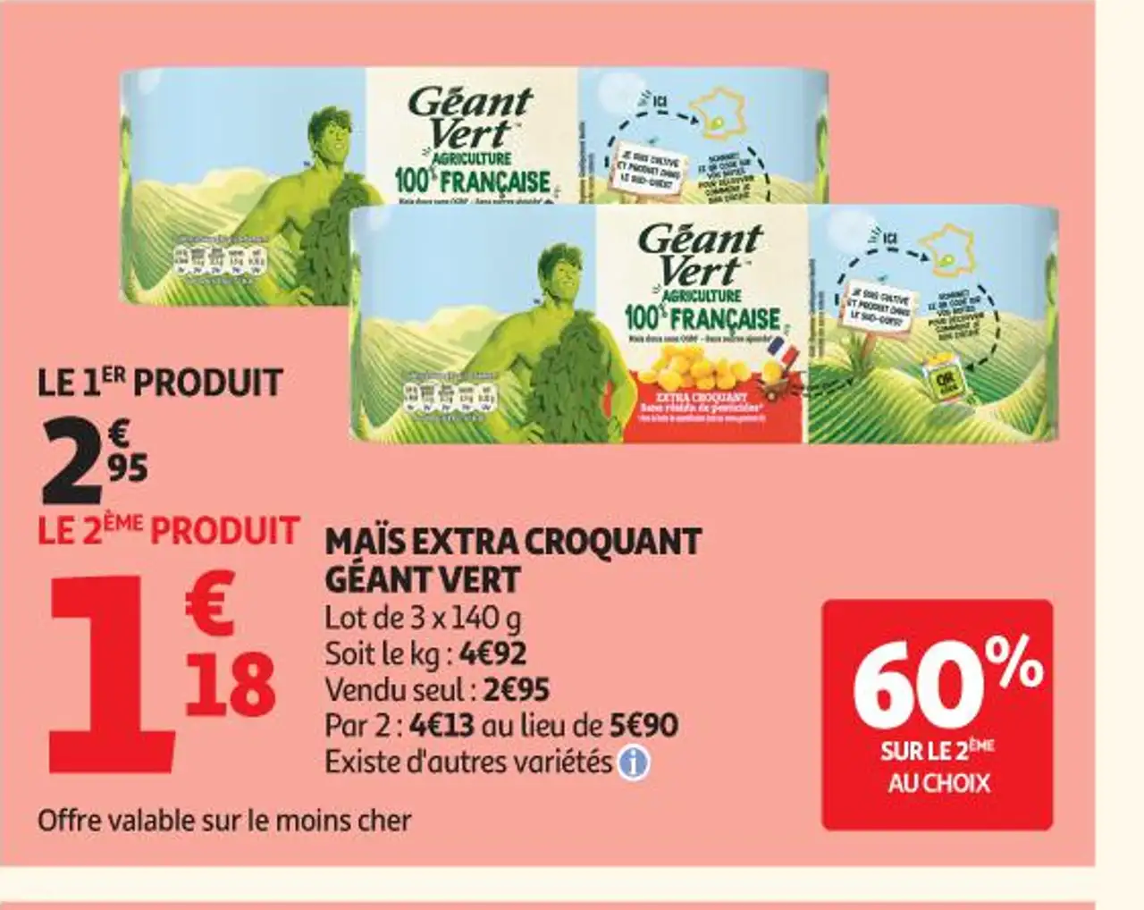 Maïs extra croquant Géant Vert