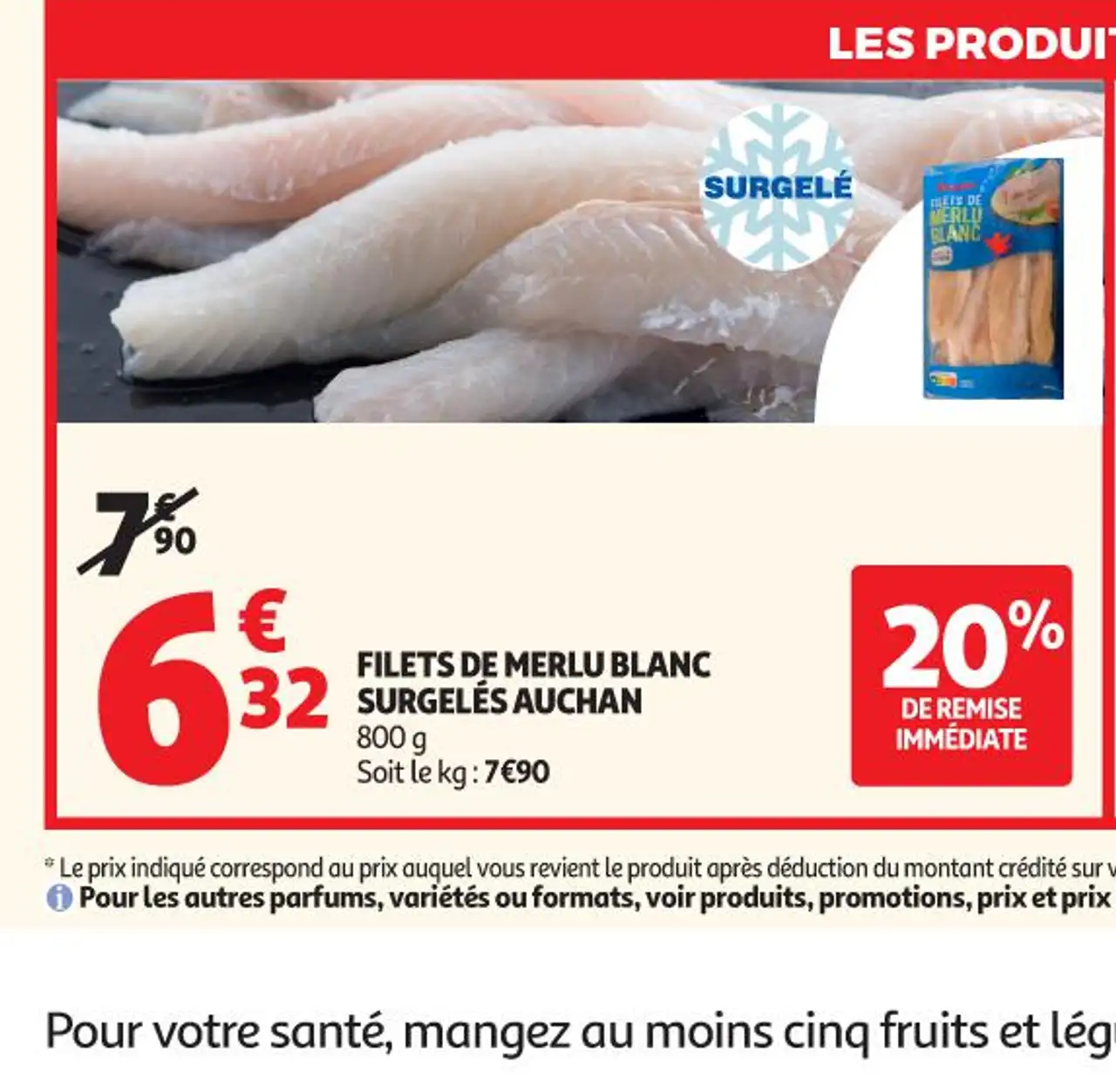 FILETS DE MERLU BLANC SURGELÉS AUCHAN