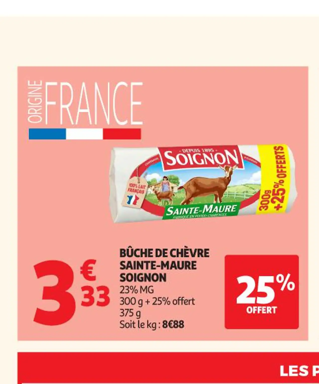 Bûche de chèvre Sainte-Maure Soignon