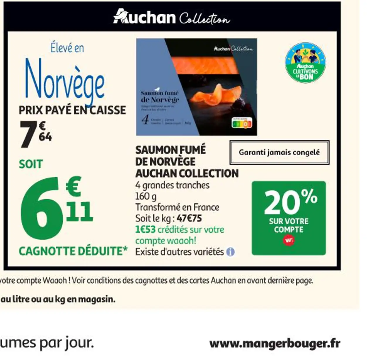 Saumon Fumé de Norvège Auchan Collection