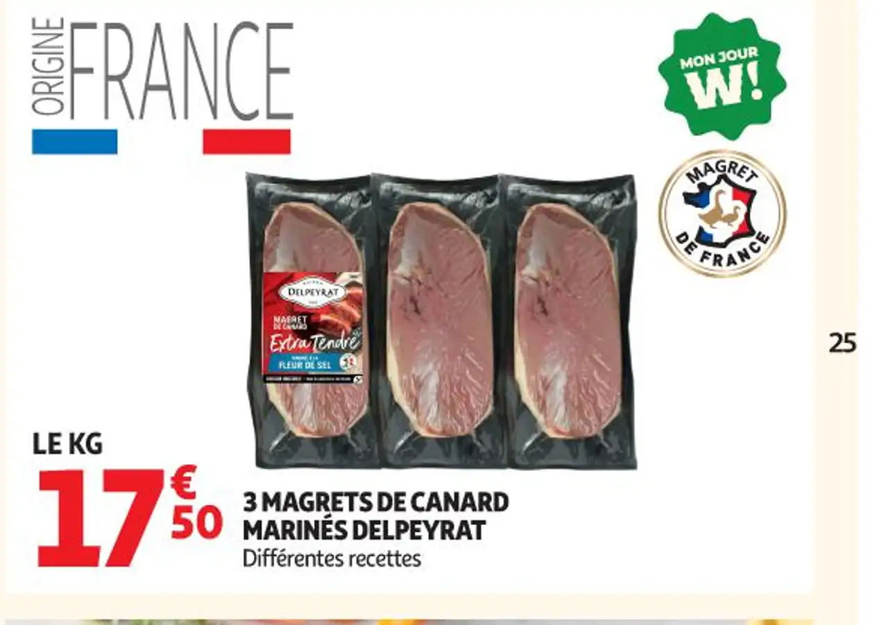 3 MAGRETS DE CANARD MARINÉS DELPEYRAT