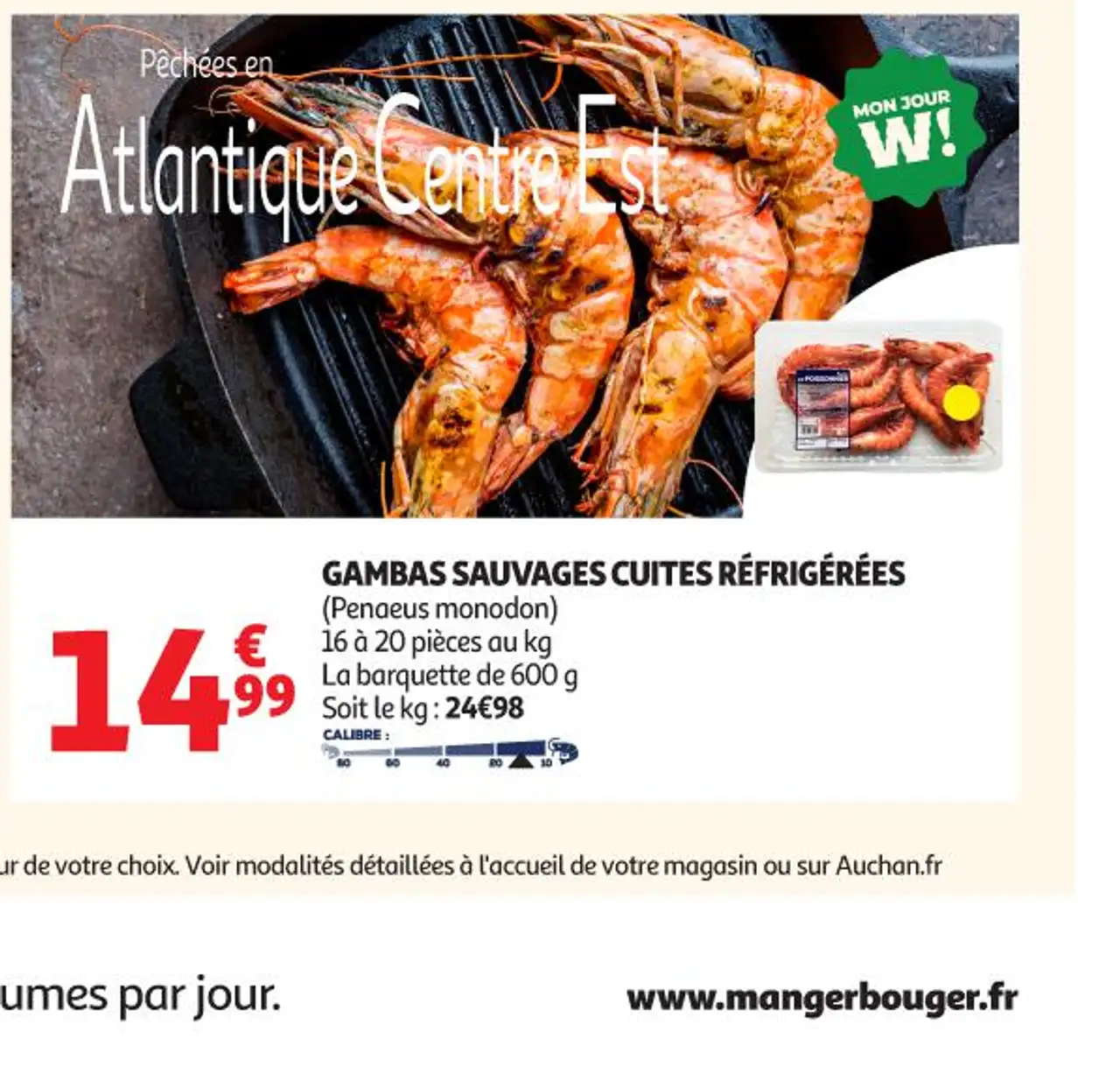 Gambas Sauvages Cuites Réfrigérées