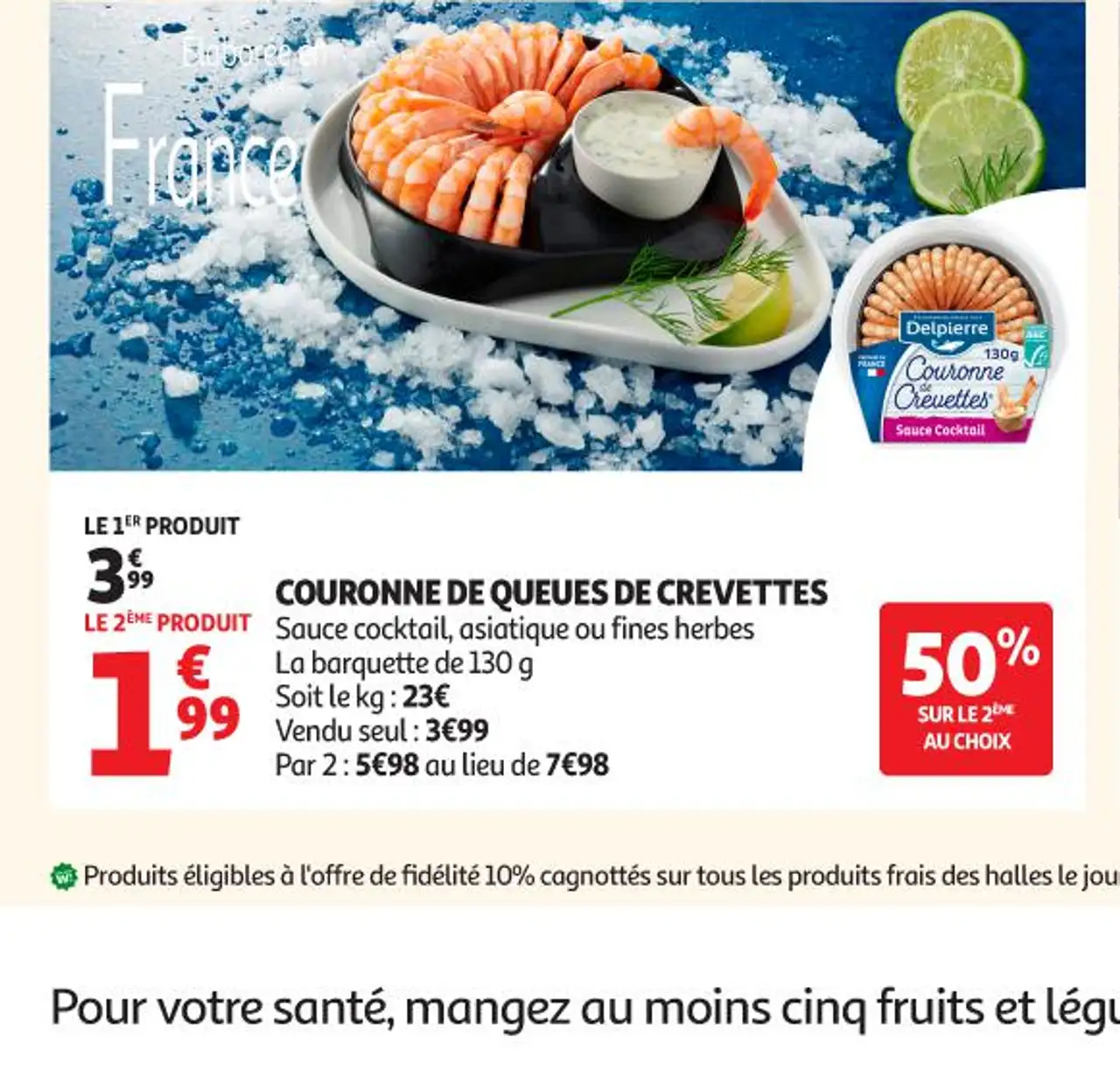 Couronne de queues de crevettes
