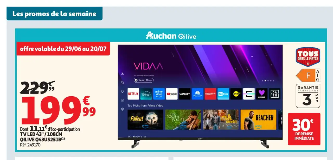 TV LED 43" / 108CM QILIVE Q43US251B