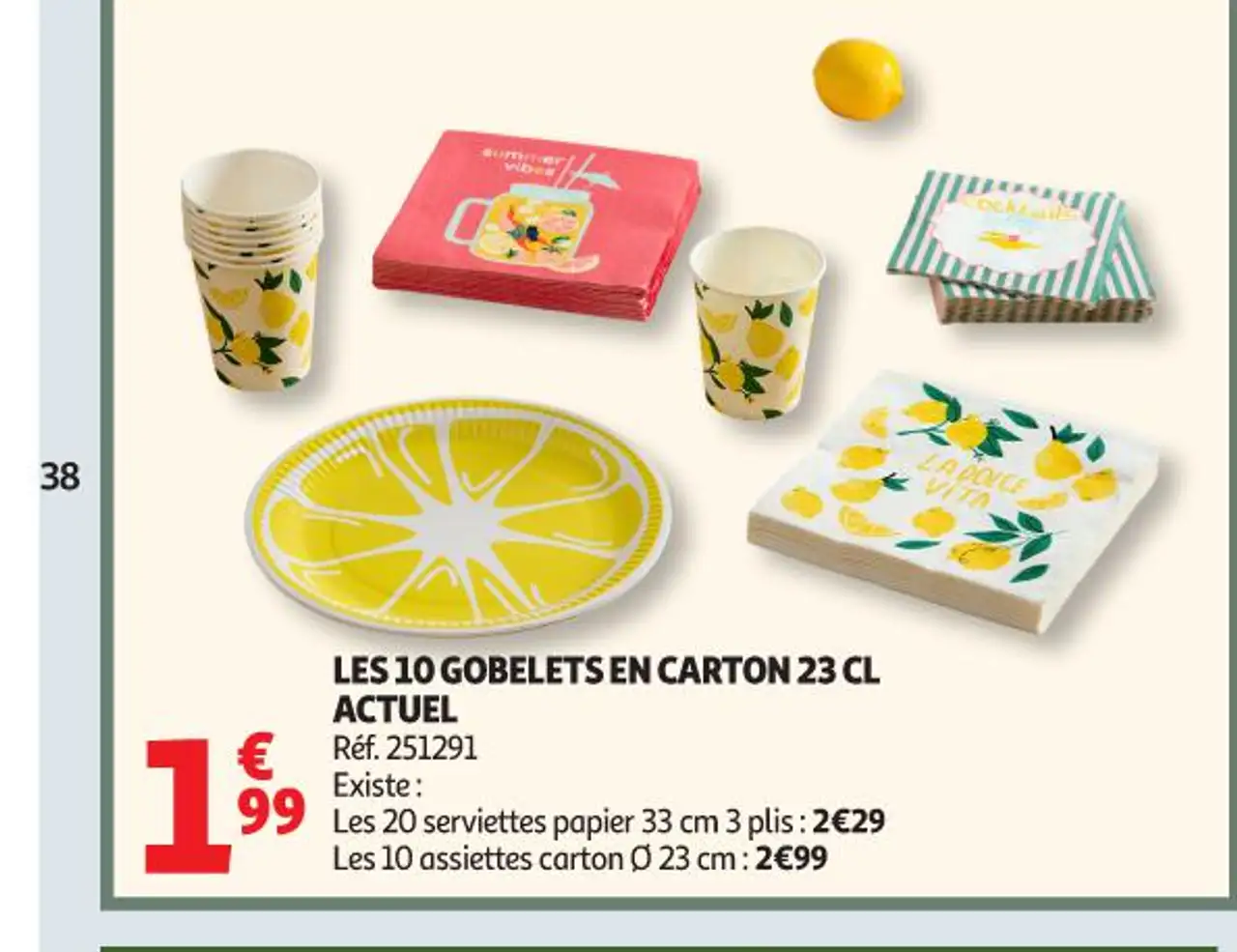 Les 10 gobelets en carton 23 cl Actuel
