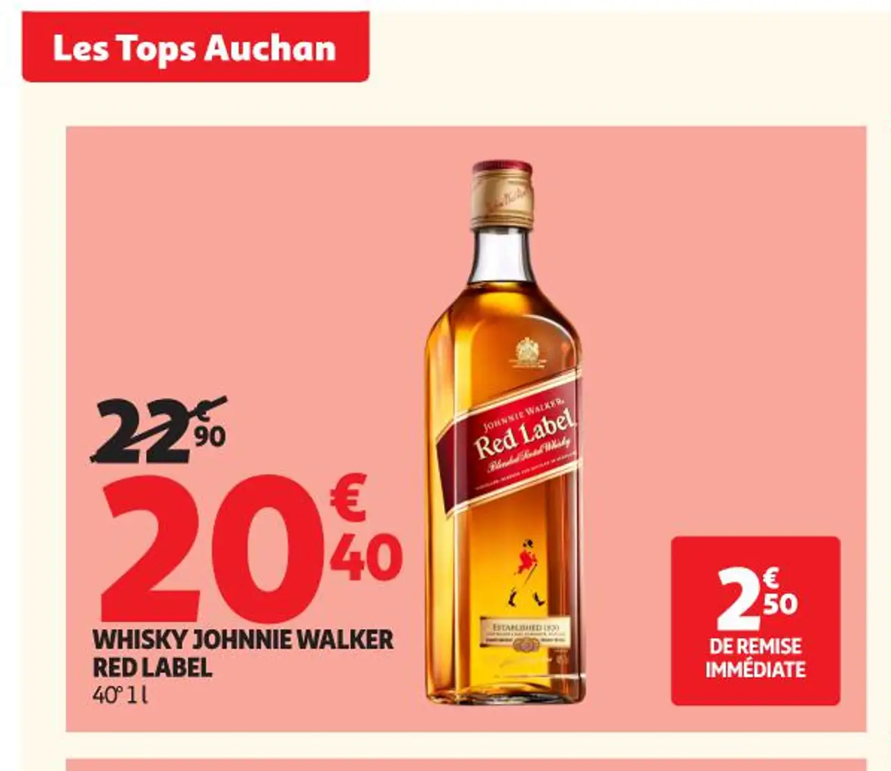 Whisky Johnnie Walker Red Label 40° 1l