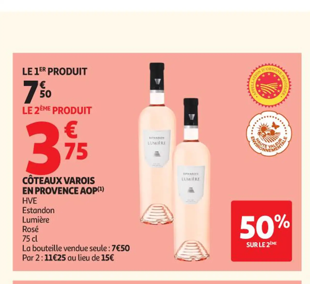 Coteaux Varois en Provence AOP Rosé Estandon Lumière