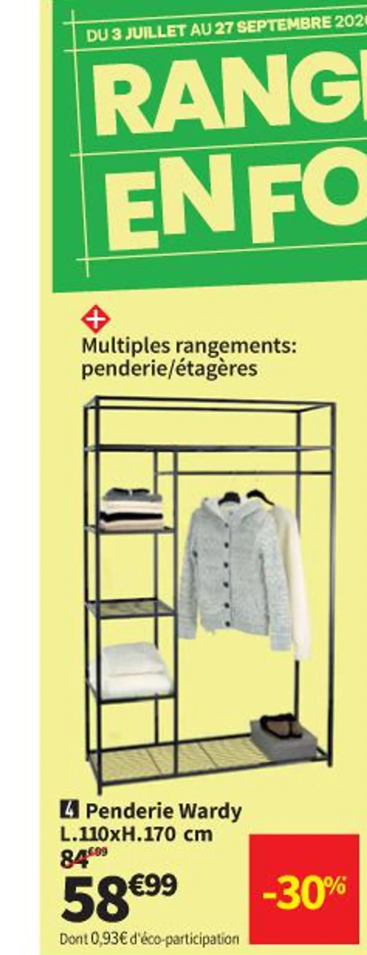 Penderie Wardy L.110xH.170 cm