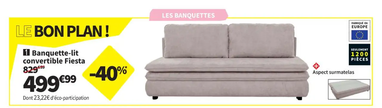 Banquette-lit convertible Fiesta