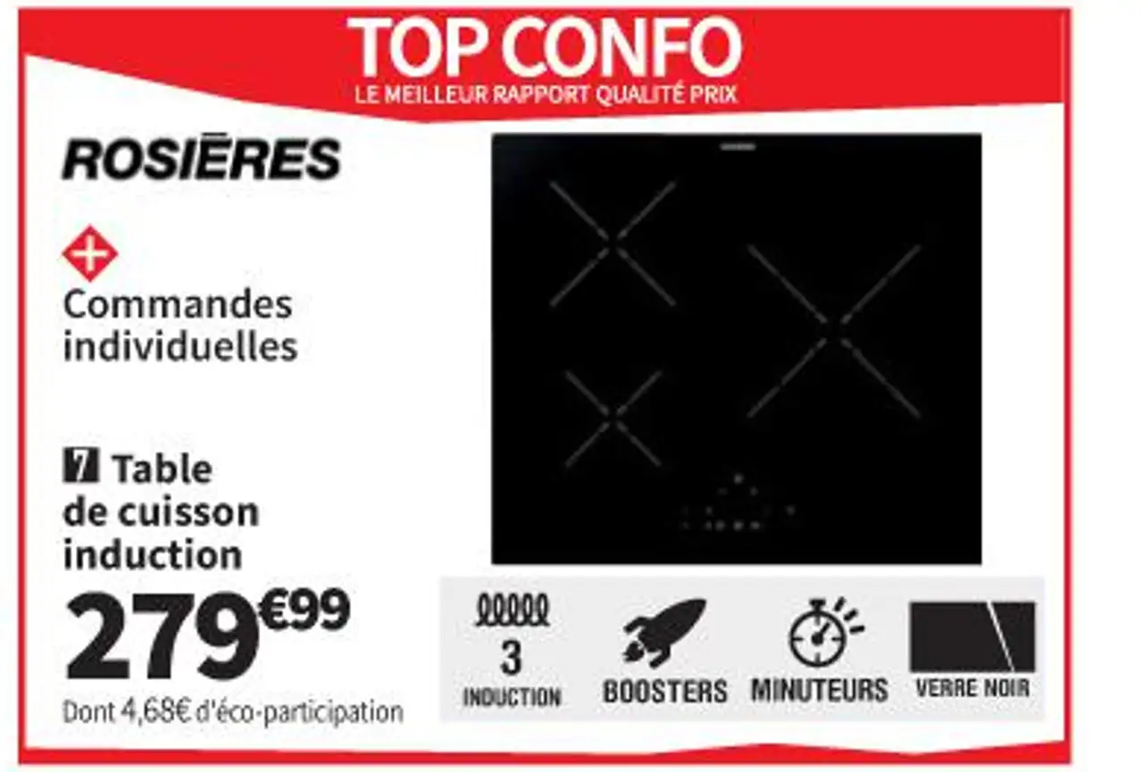 Rosieres Table de cuisson induction