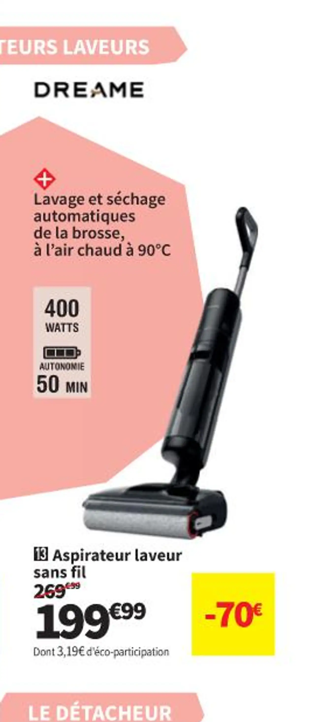 Aspirateur laveur sans fil DREAME H12 PRO FLEXREACH