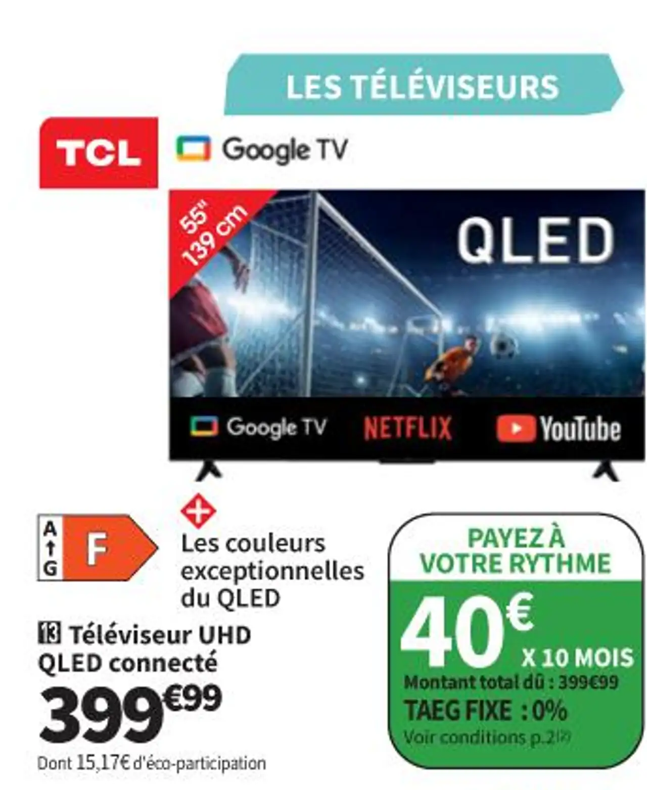 TCL Téléviseur UHD QLED connecté