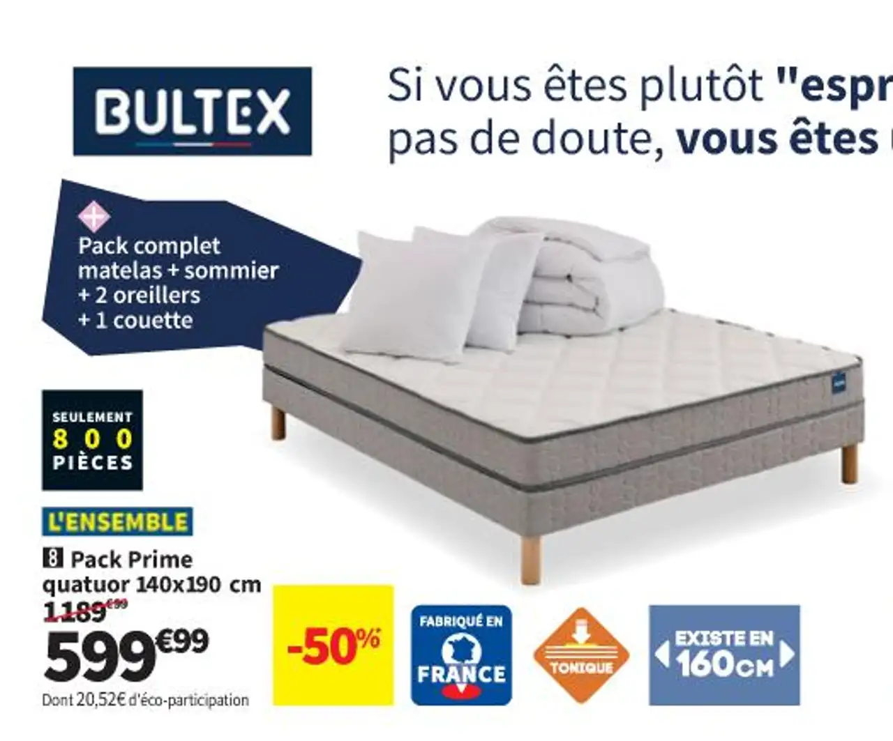 BULTEX Pack Prime quatuor 140x190 cm