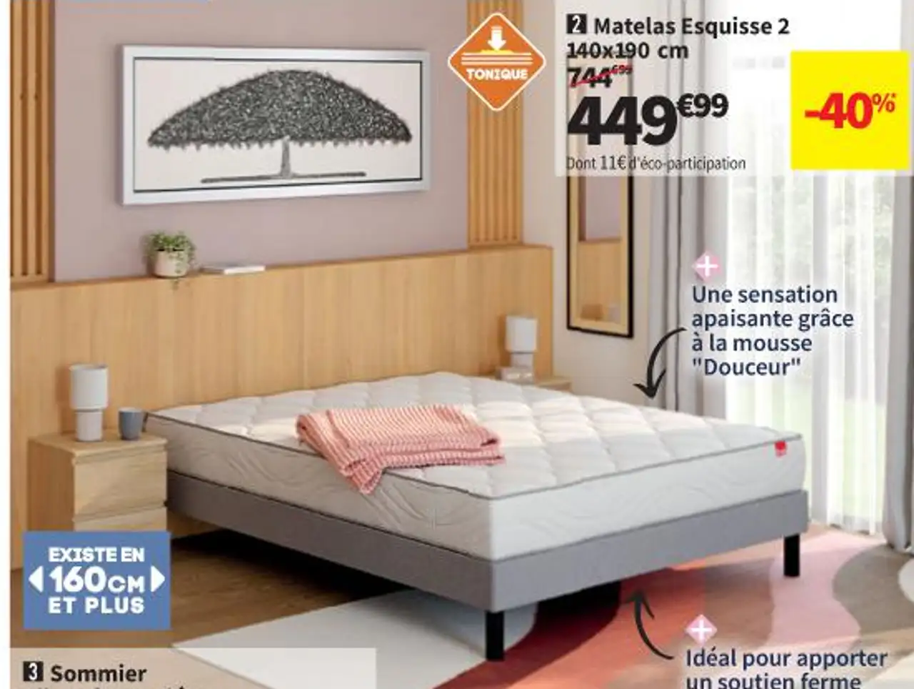 Matelas Esquisse 2 140x190 cm