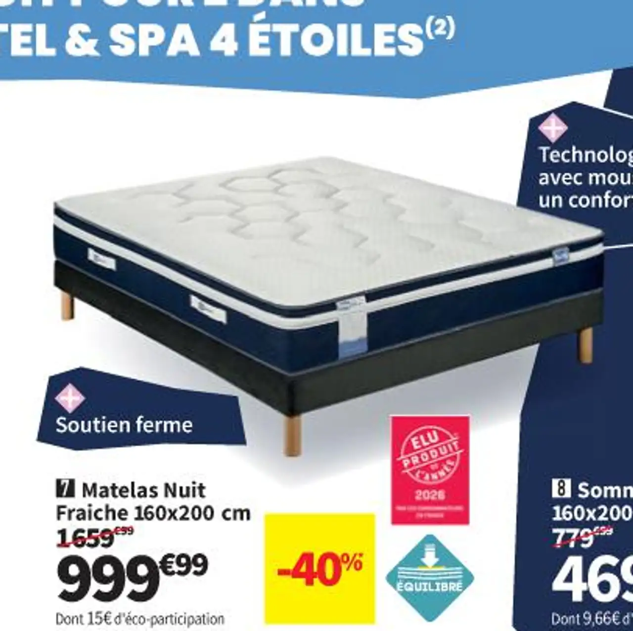 Simmons Matelas Nuit Fraiche 160x200 cm